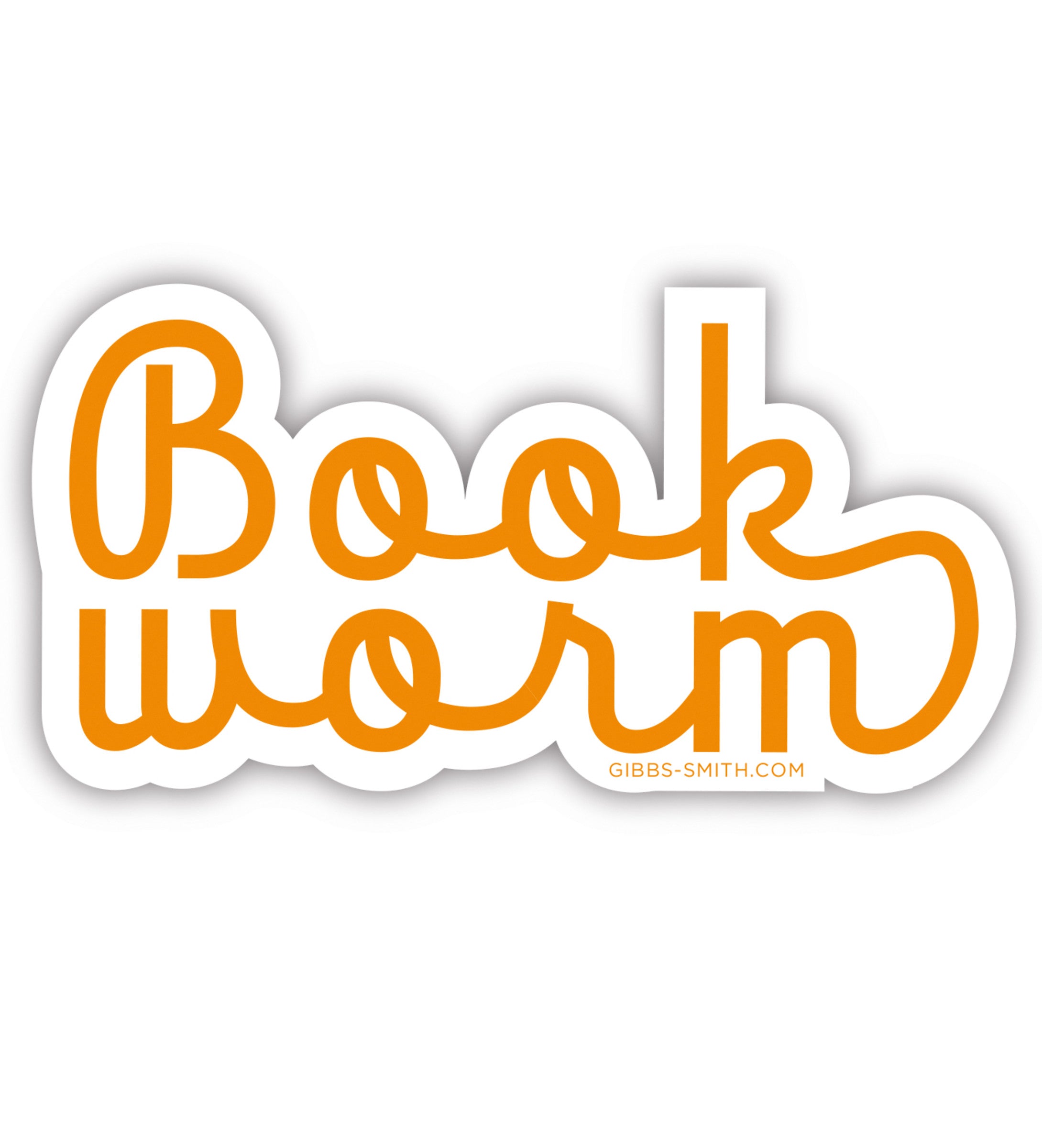 Book Worm (gold) Sticker