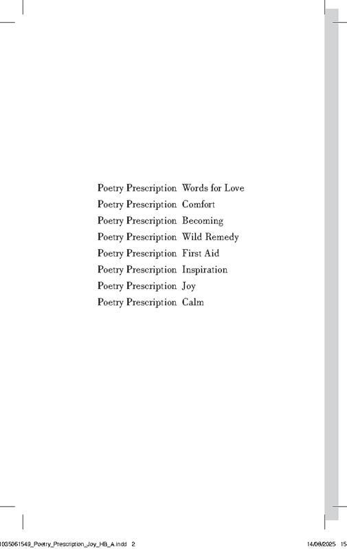 Poetry Prescription: Joy