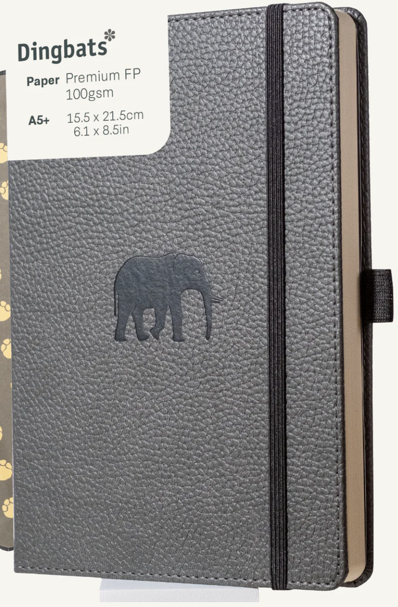 Dingbats Notebook - Elephant - Blue