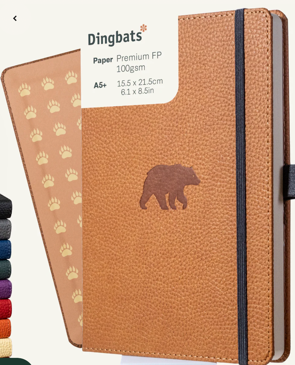 Dingbats Notebook - Bear - Brown